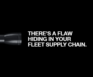Flashlight shining to highlight the text: There’s a flaw hiding in your fleet supply chain.